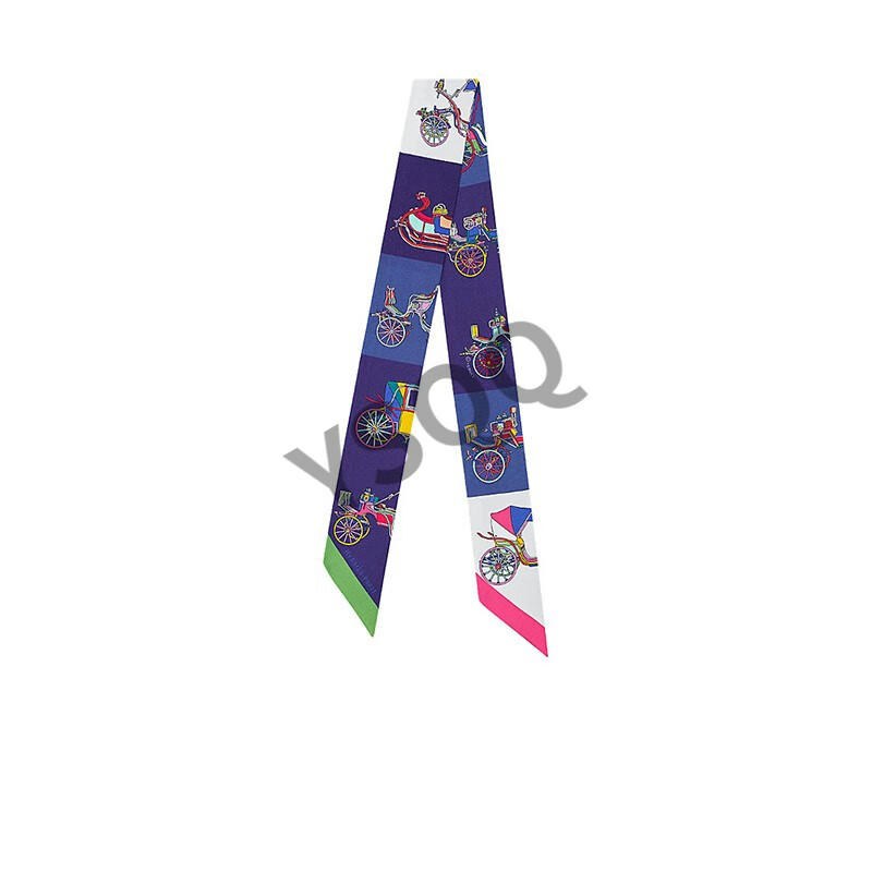 爱马仕hermes女士丝巾"马车接龙"twilly小丝巾桑蚕丝送女友七夕情人节