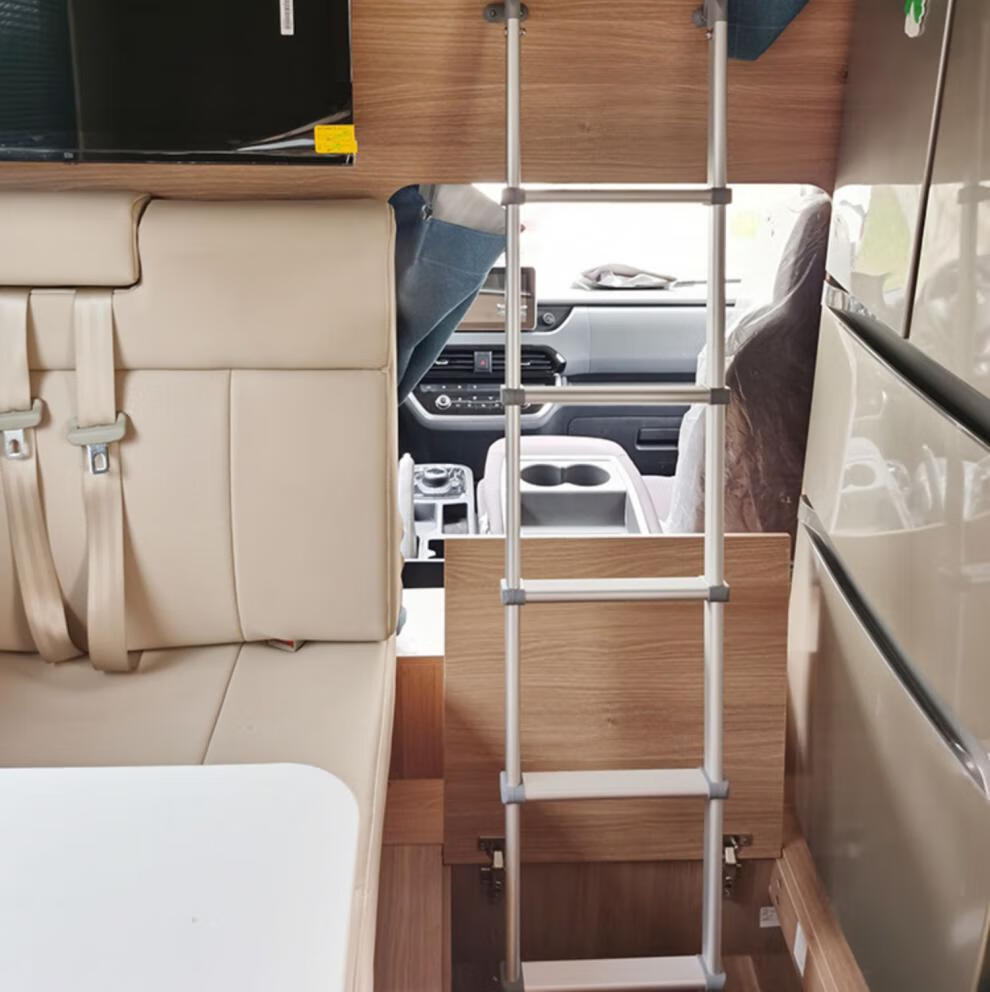 房车改装配件内外组合折叠爬梯铝合金大通v80全顺依维柯伸缩梯 爬梯