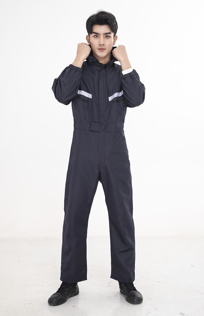连体工作服男春长袖劳保服船员汽车维修厂服喷漆电力反光连体衣服品质