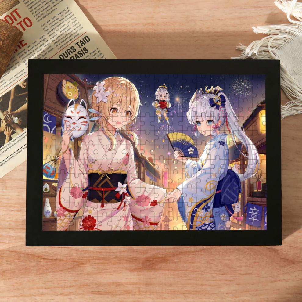 成人大型解压动漫游戏玩具周边二次元 18 500片木质拼图带画框【图片