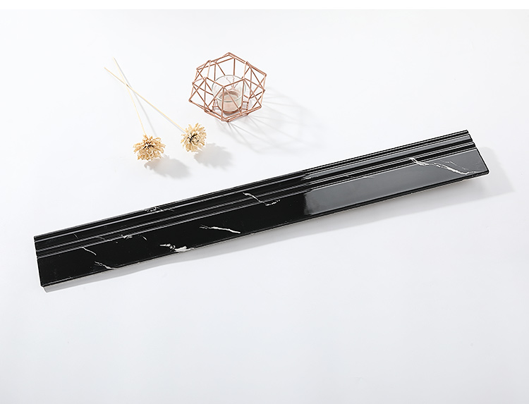 踢脚线地脚线800x100瓷砖客厅地砖角线仿大理石纺波导线门槛石 爵士白