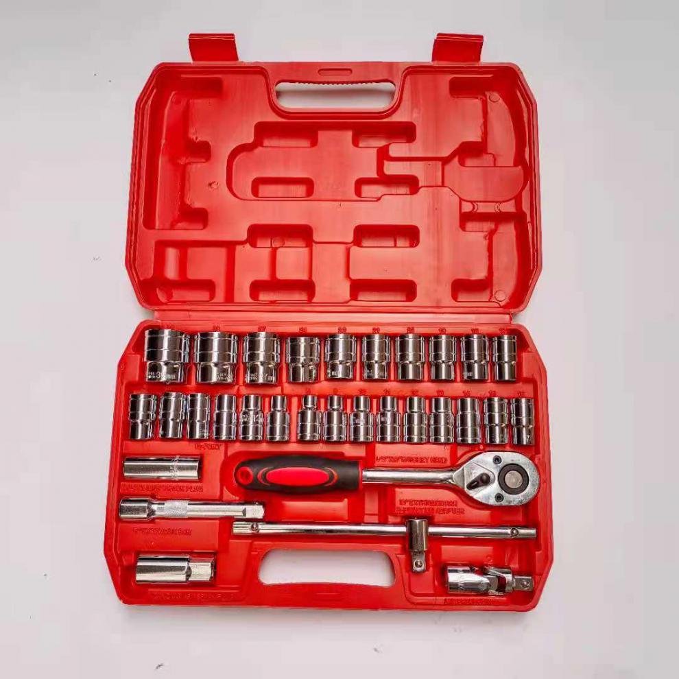 临沂五金赛沃工具组合套筒工具32件套头组套汽修手动工具镜面32件组套