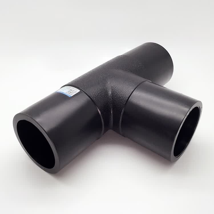 pe水管管材对接式等径三通hdpe75排水管道管件接头配件t315