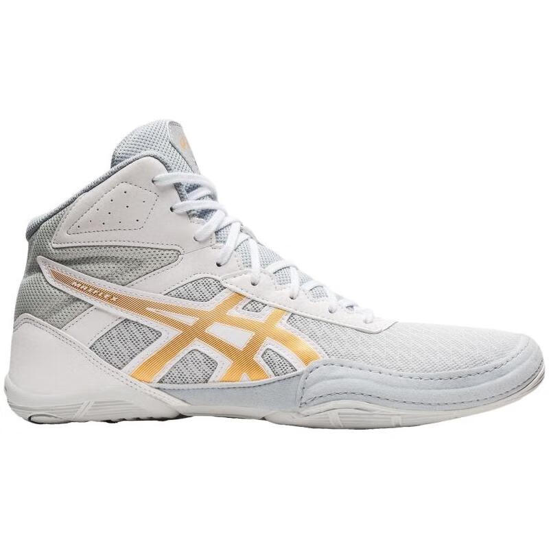 asics/亚瑟士男鞋运动鞋摔跤鞋网眼抓地matflex 614749414 grey/gold