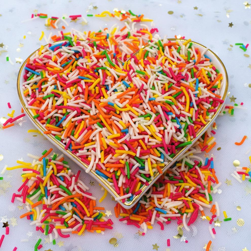 500g装彩糖针七彩色糖果针朱古力针巧克力针散装烘焙装饰原料 浅绿色