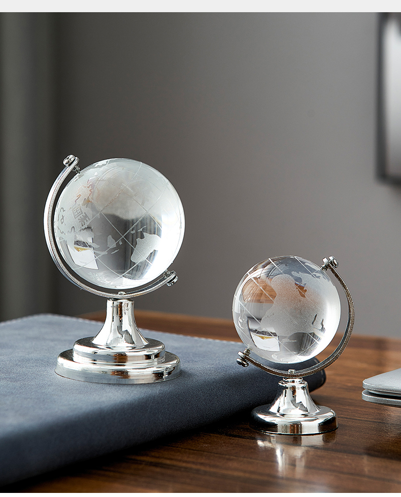 60檬施佐水晶地球仪摆水晶地球仪小号