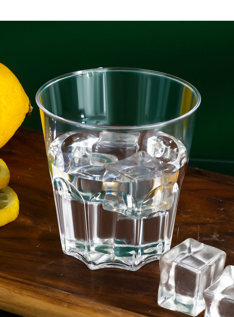 2022新款餐将军航空杯一次性杯子200ml透明水杯加厚水晶航空杯商务