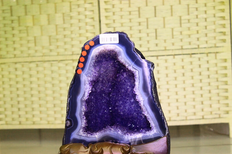 乌拉圭紫晶洞 紫水晶洞摆件 聚宝盆 玛瑙洞 消磁 紫罗兰 h20款 9.