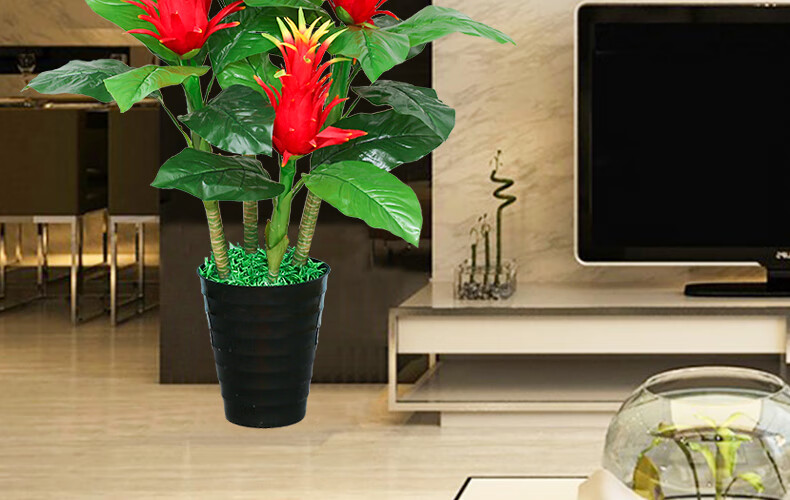 兆族假花鸿运当头仿真植物盆栽室内仿真花摆件客厅摆设塑料花大型花卉