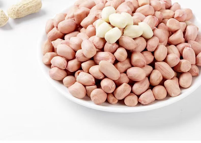 新货现剥新鲜无壳粉红皮白沙生花生米精选大粒花生米新货5斤2500克