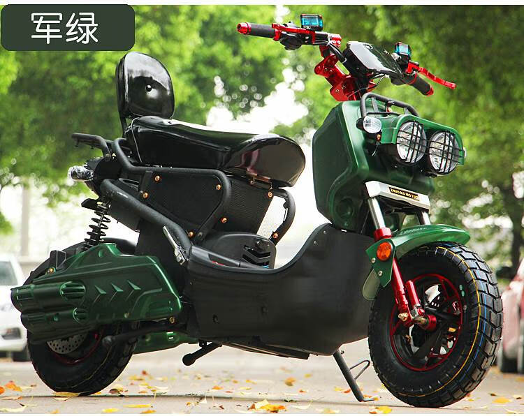 长跑王高速电瓶车复古电动车皎月白72v20a蓄电池1200w低速续航65km