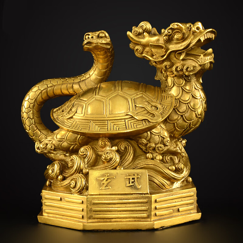 铜玄武摆件青龙白虎朱雀神兽风水四方位铜四大神兽 大号玄武