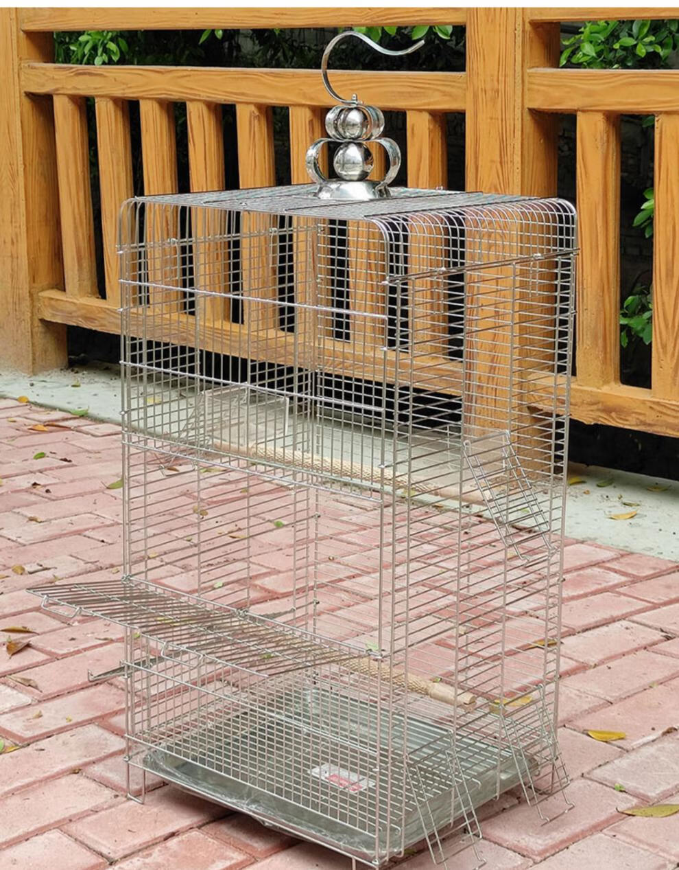 【可开票】不锈钢鹦鹉鸟笼大号玄凤专用鹦鹉笼子大型豪华别墅繁殖方形