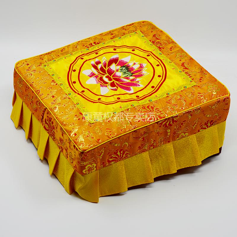 拜佛跪垫打坐垫加厚莲花拜凳套拜垫套跪垫套寺庙拜佛凳套家用拜跪凳垫
