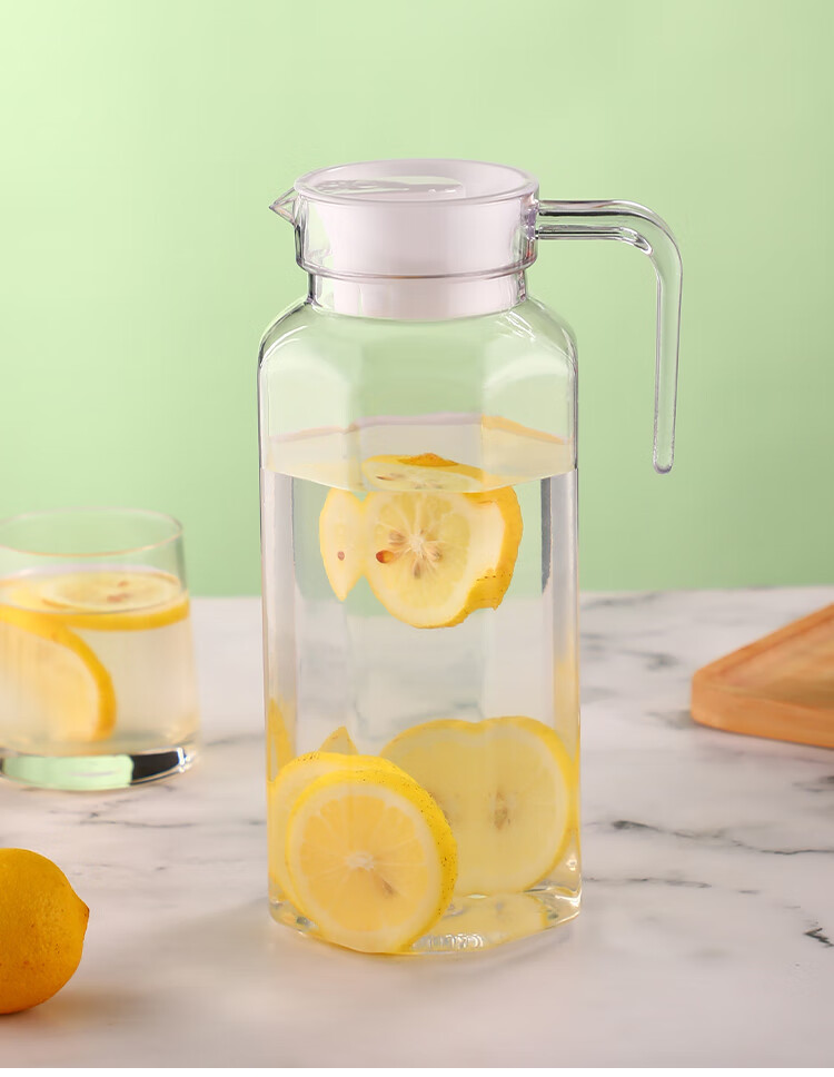 柠檬水冷泡壶 亚克力扎壶商用塑料果汁壶冷水壶耐高温柠檬壶餐厅酒吧