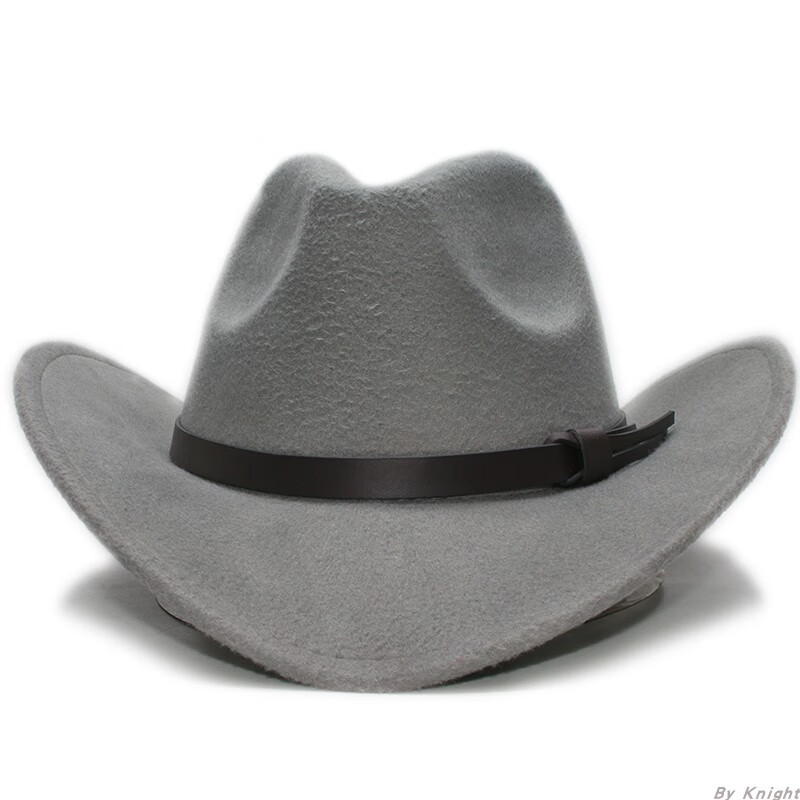 西部牛仔帽男透气大沿大号码61cm复古皮带春夏男女式毛呢遮阳礼毡帽子