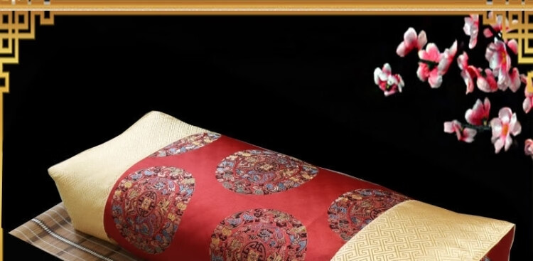 皇帝枕古代枕头高枕不塌枕头硬枕实心高中式仿古套宫廷皇帝复古荞麦