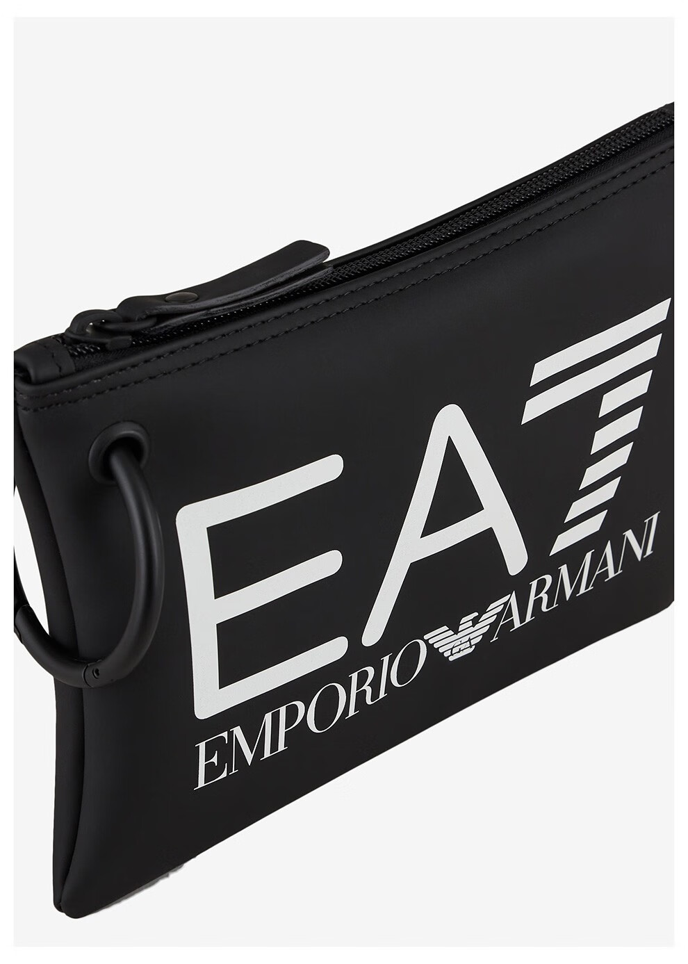 armaniea7阿玛尼新款男女通用织物徽标印花圆环手拿包2761640p0480