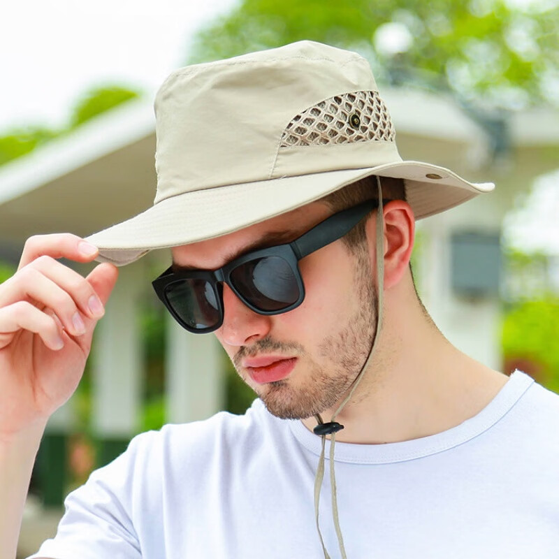 芙逸洛(fuylo)抖音同款帽子男夏天渔夫帽遮阳帽男士防晒太阳帽户外