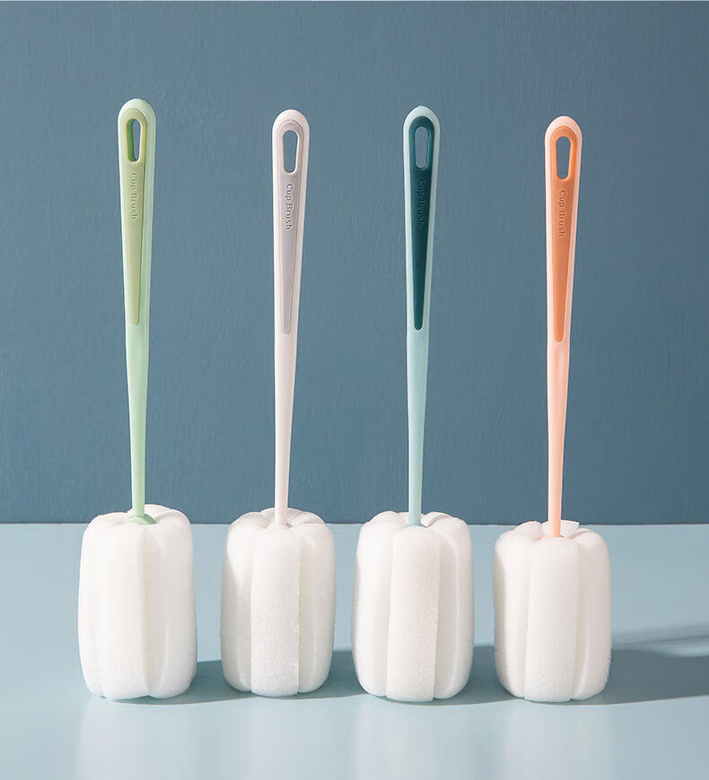 洗杯刷子家用多功能清洁刷洗奶瓶刷子神器长柄杯刷水杯海绵刷软毛cy3