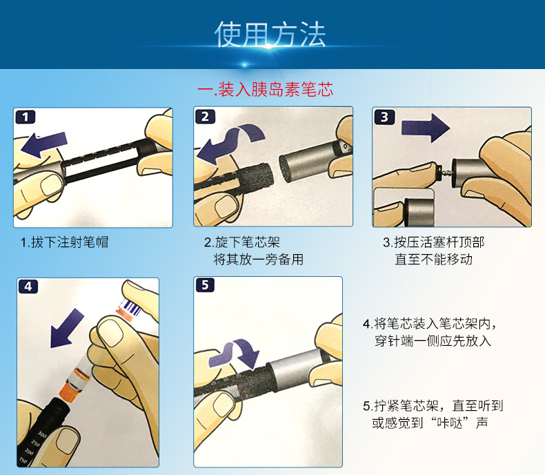 胰岛素注射笔安装图片