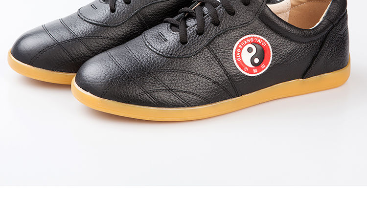 小和山太极鞋女真皮软牛皮牛筋底武术鞋男太极拳练功鞋子夏季透气