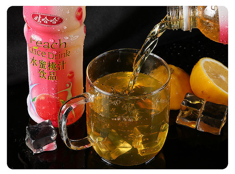 【新日期】水蜜桃汁500g*9瓶整箱装 哇哈哈果汁饮料饮品夏季 水蜜桃