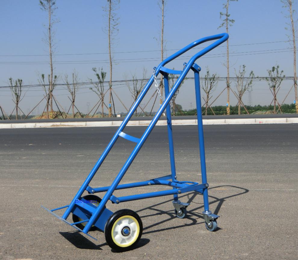 荣予推车安全工业氮气氩气钢瓶搬运小推车40升氧气乙炔瓶手推车 单瓶