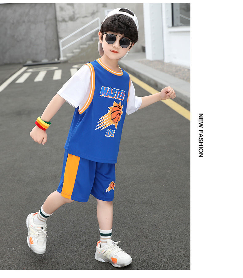 新款高品质儿童篮球服套装童装男童篮球服夏季儿童速干套装短袖帅气