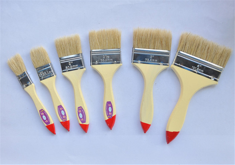 c5086毛刷天然猪鬃油漆刷猪毛刷子耐高温耐磨刷子定制红尖猪毛2寸