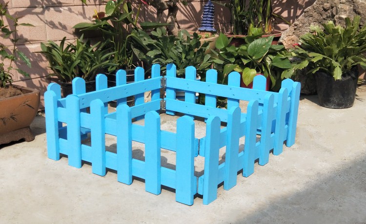 户外碳化防腐木栅栏围栏庭院子装饰室外草坪栏杆实木篱笆护栏 白色长