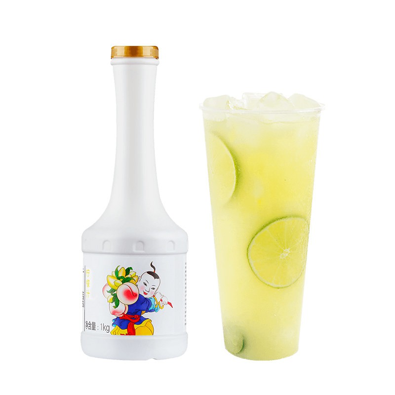 广禧玫珑蜜瓜汁1kg风味饮料蜜瓜味浓浆冲饮商用奶茶店专用原料柳橙汁1