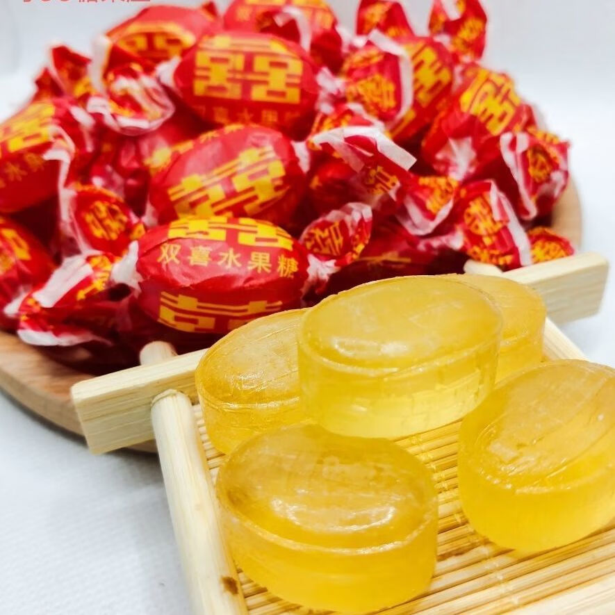 老式糖果红双喜糖硬糖正宗糖块多种口味厂直销7080回忆 500g 诱惑草莓