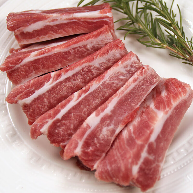 国产山黑猪肋排400g 冷冻黑猪排骨猪肋骨猪肋条 猪骨高汤食材 黑猪肉