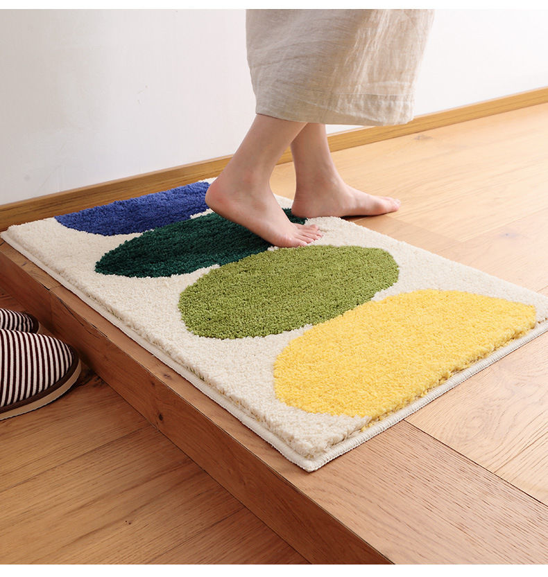 浴室吸水防滑地垫现代简约门口进门垫卫生间门垫家用洗手间进门垫柠檬