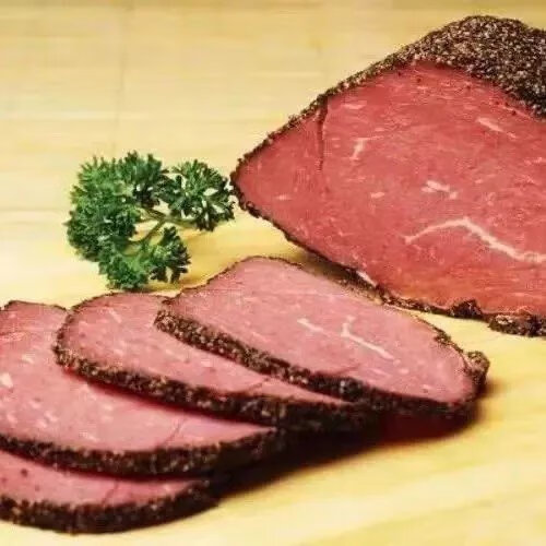 帕斯雀牛肉片 1kg/包 帕斯雀牛肉切片 黑椒牛肉匹萨 沙拉 三明治西餐