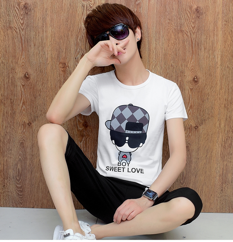 夏天14青少年短袖t恤套装13男孩衣服一套10-15岁初中学生16运动服 1号