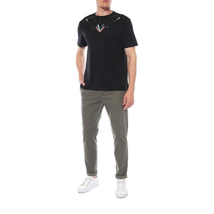 versace范思哲男装短袖t恤男夏装男装服饰22夏季男t恤短袖现货黑色棉