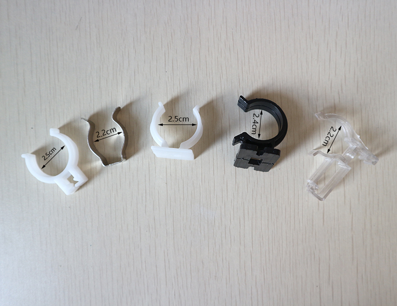 水族箱鱼缸灯架配件t8灯管固定鱼缸卡口卡子不锈钢卡扣 塑料卡夹 黑色