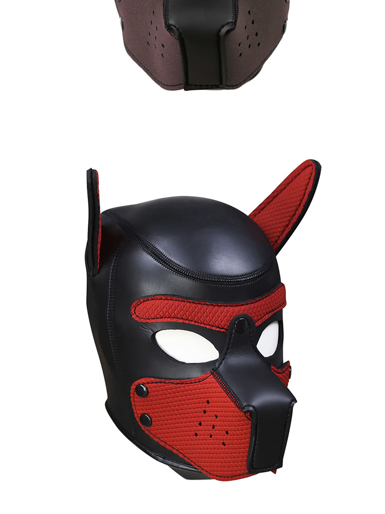 面具情趣橡胶可拆卸狗头套男用面具露眼面罩狗奴gay调教异形情趣sm