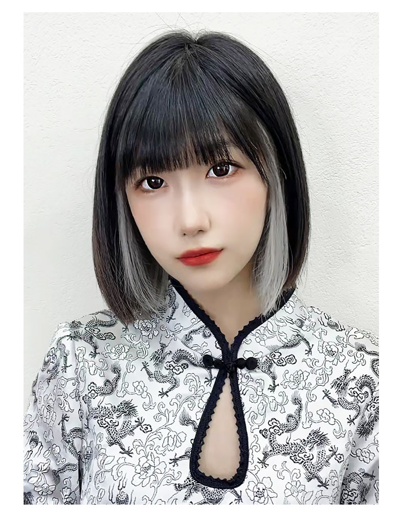 假发片挑染真实真发渐变挑染假发片挂耳染无痕隐形彩色接发全真人发一