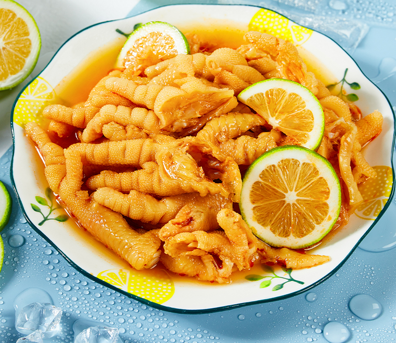 柠檬酸辣无骨鸡爪即食去骨泡椒凤爪脱骨熟食零食 柠檬味200g【图片