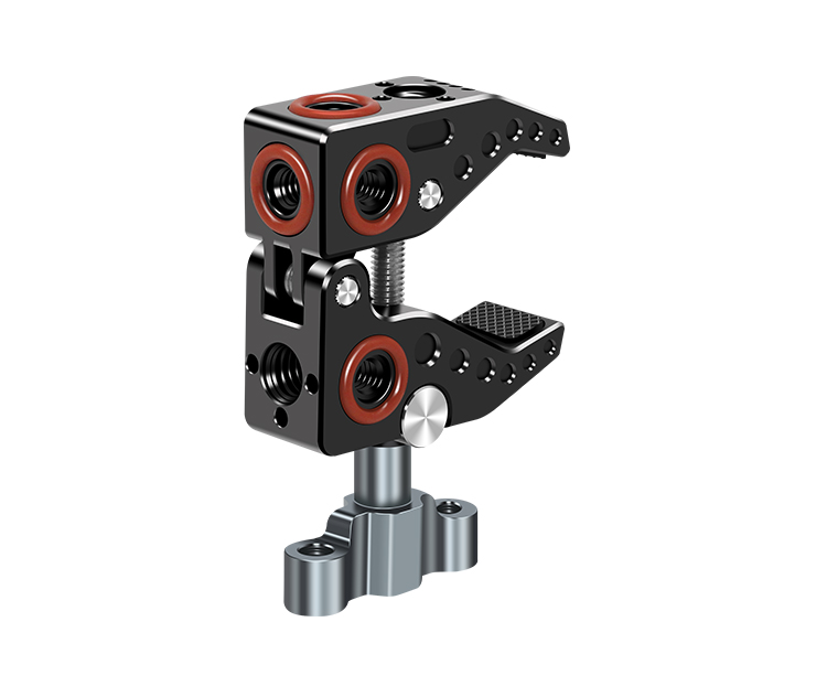 龙觇小米华为苹果通用全金属铝合金材质大力钳卡座三脚架桌面固定座