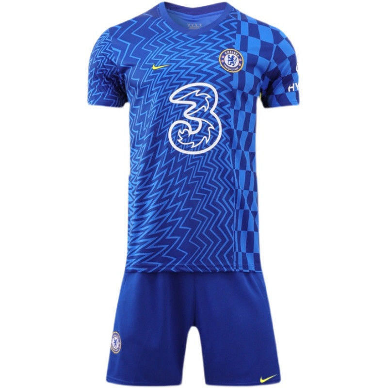 切尔西球主客场19号芒特足球服套装比赛队服定制球衣主场套装不印号s