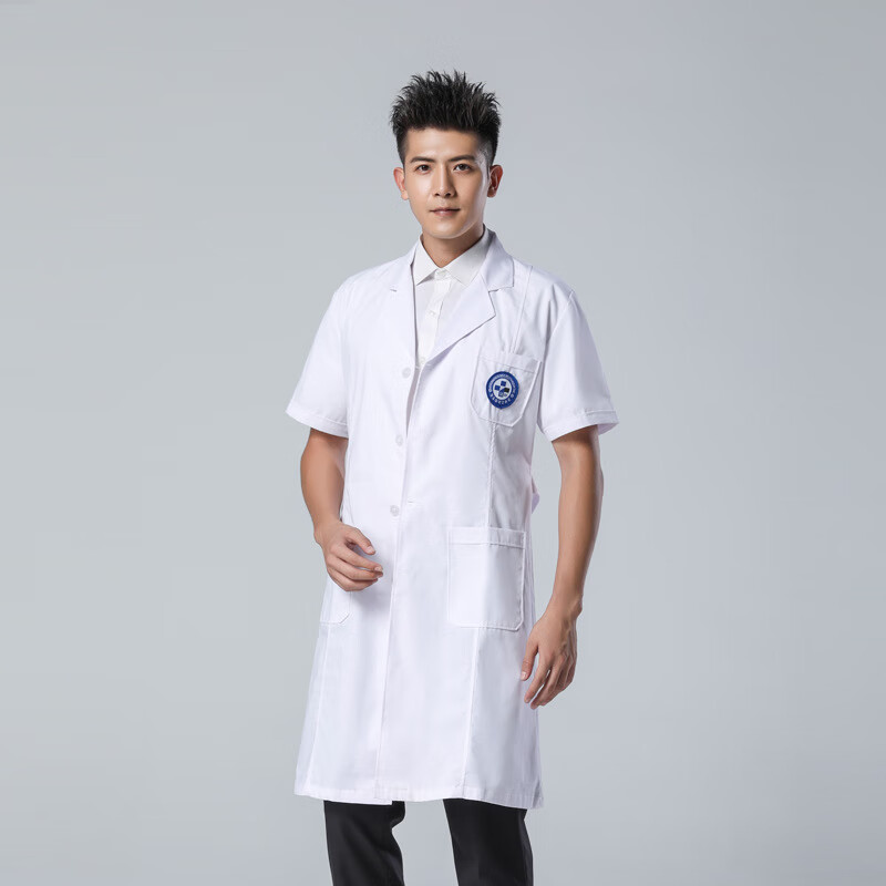 白大衣医生用男美容院纹绣师实验服卫校长袖医院韩版白大褂工作服男加