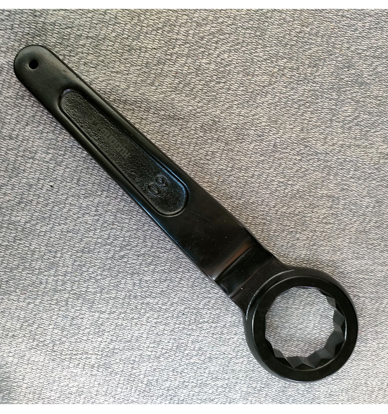 敲击12角大扳手75弯头46加厚36定制高颈单头梅花27mm重约048kg长约270