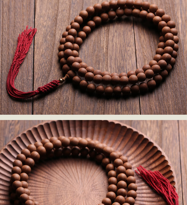 贵鸿 天台山五线菩提子手串佛珠手链108颗 男女野生老树籽念珠 故宫