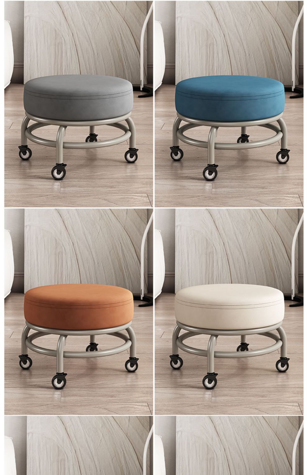 带轮子的凳子带轮凳子滑轮凳子擦地凳滑轮板凳家用换鞋凳学步凳旋转