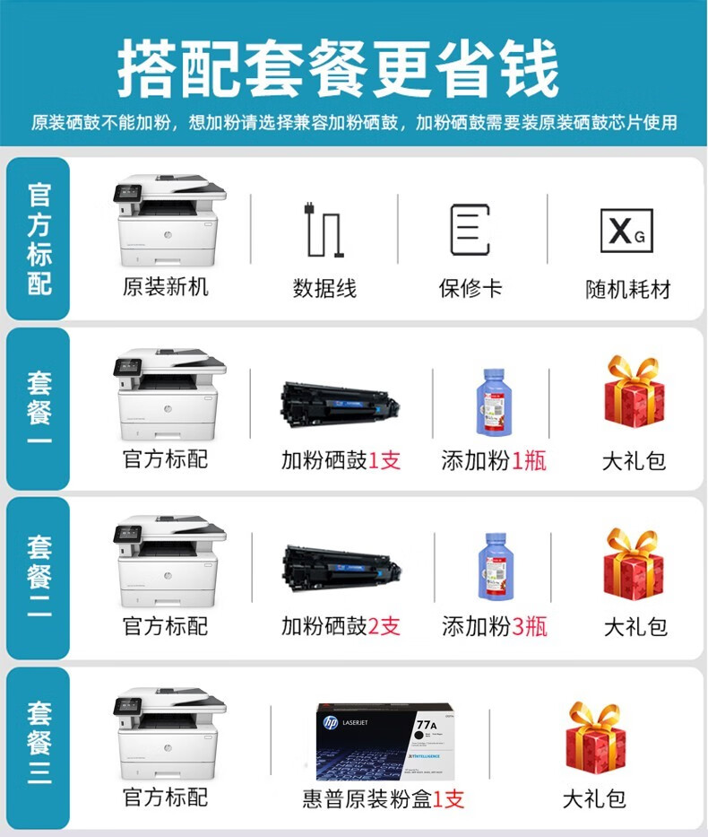 hp惠普m329dw黑白激光打印机办公三合一无线打印机一体机复印打印扫描