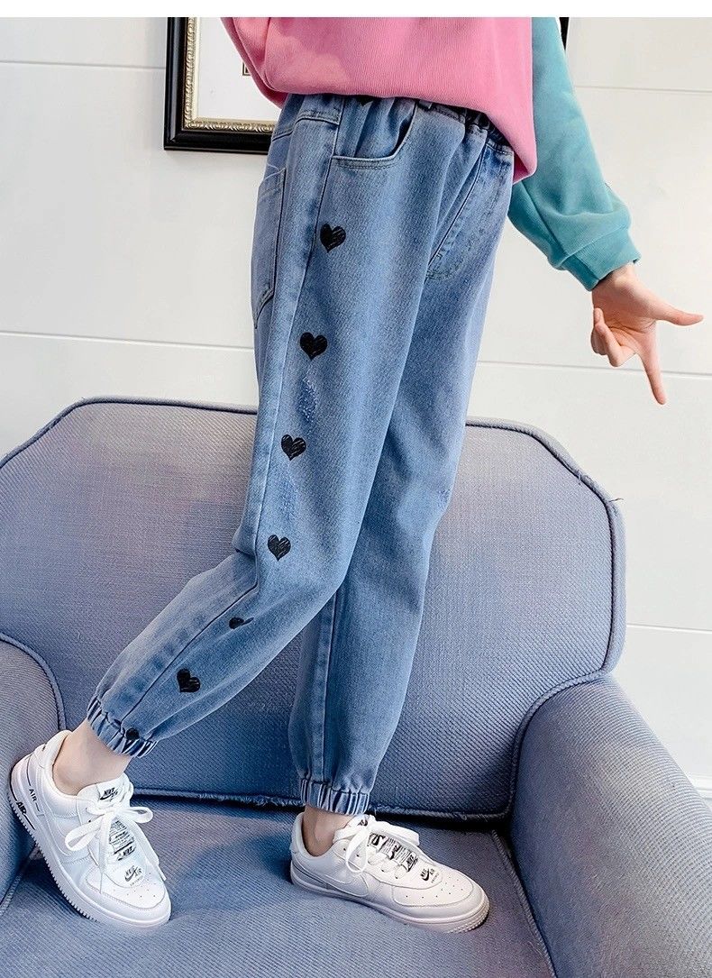 欧玉诗女孩裤子12一15岁长裤春夏秋季薄款外穿小孩裤子洋气中大童小